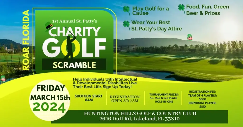 Amateur golfers compete together during a casual scramble tournament outing.