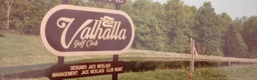 Heavy traffic and police control outside Valhalla Golf Club early Friday morning.