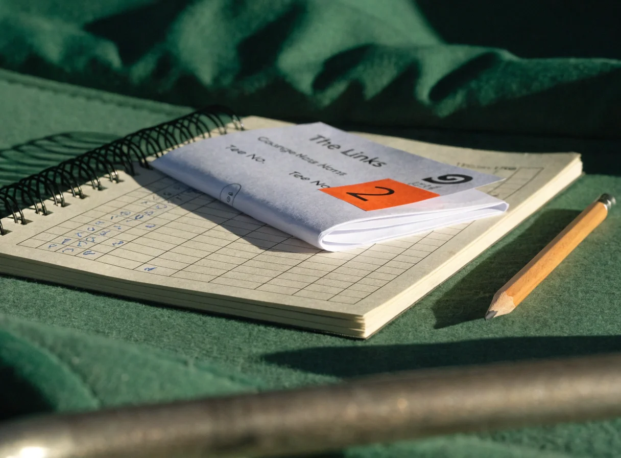 Golf editorial notes and tee sheet