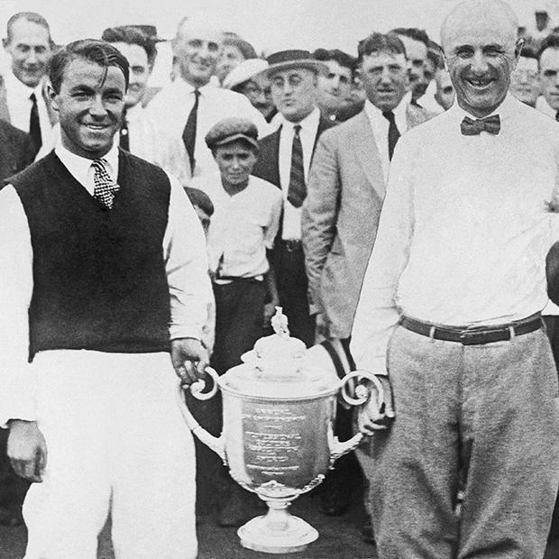 Historic PGA Championship scenes from early professional golf tournaments.