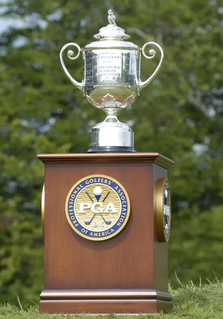 Historic PGA Championship images show the evolution of professional golf prize money.